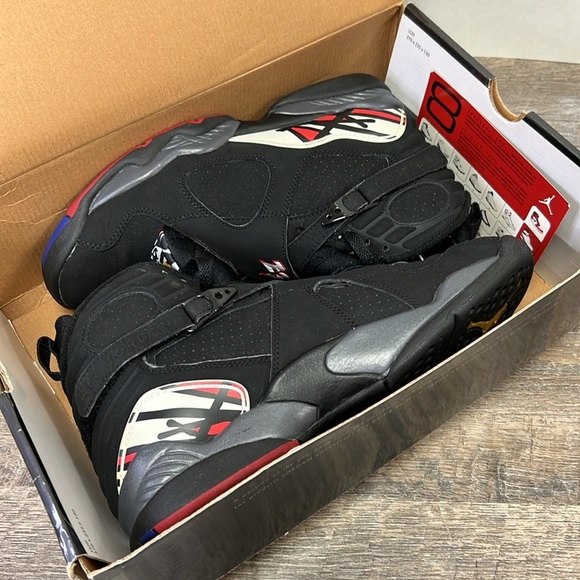Air Jordan 8 Retro “Playoffs/Bred” Black Red – Men’s Size 10.5 – OG Box main image 5